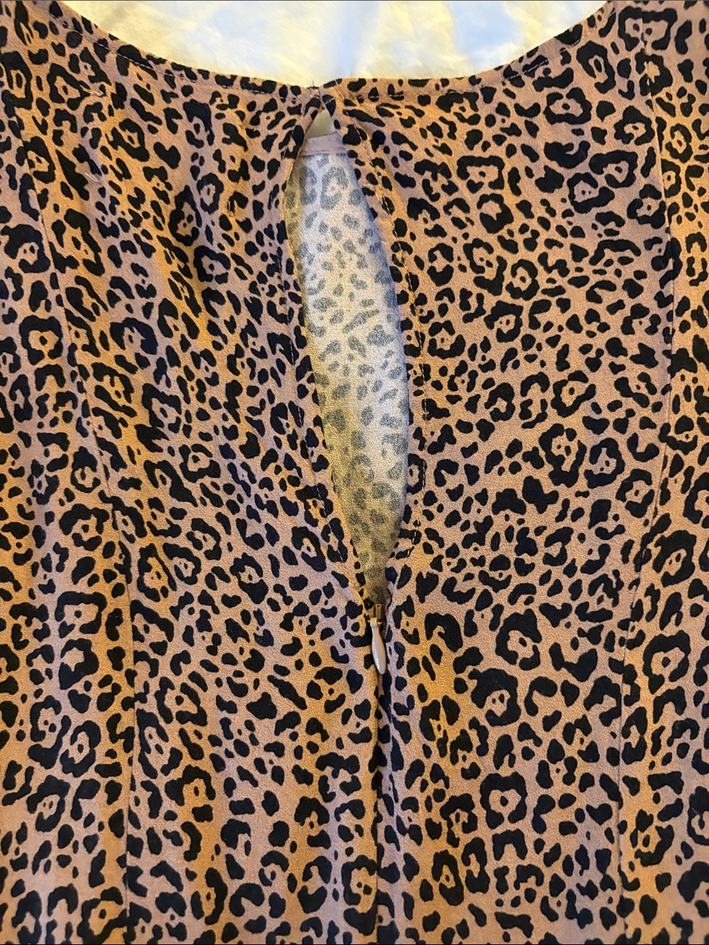 Reformation Women’s Tan and Black Leopard Print Mini Dress Size 6 - Picture 7 of 9